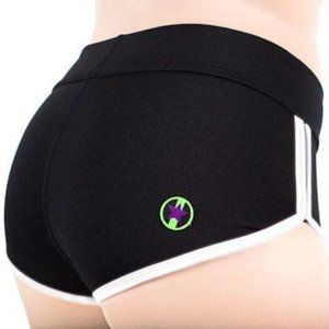 Pivotstar Chica Bomb sexy cheeky hot short roller derby black white referee XS